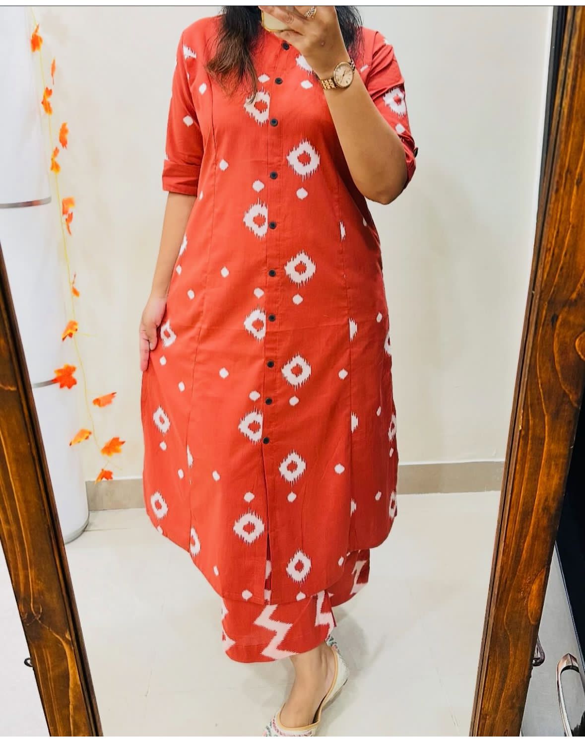 Jaipur Print A-Line Co-ord Set with Side Pocket in Pure Cotton