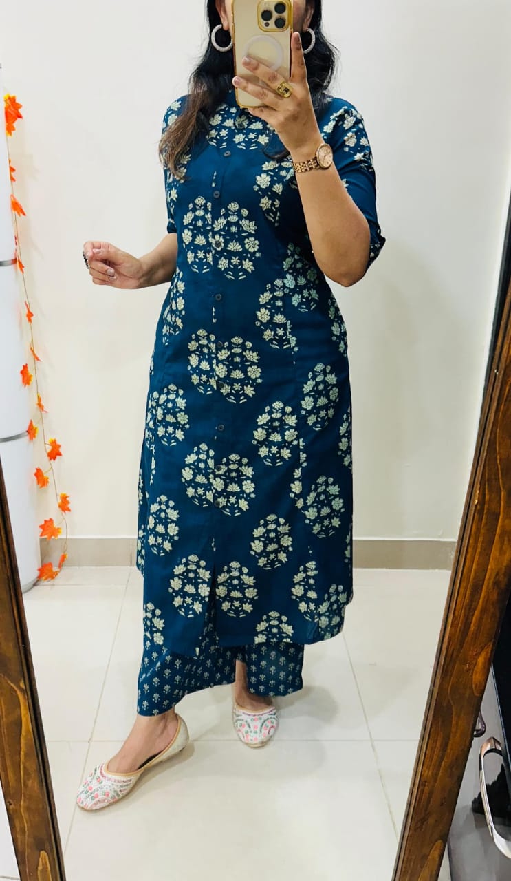 Sanganeri Printed Cotton Kurti & Palazzo Co-ord Sets – Summer Style Redefined