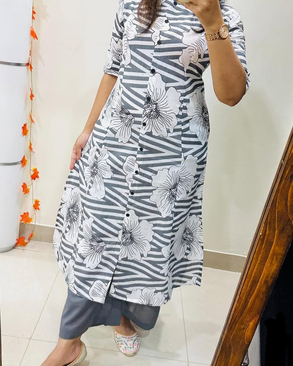 Premium Cotton Kurti Pant Co-ord Set for Women – A-Line Design, Summer Wear