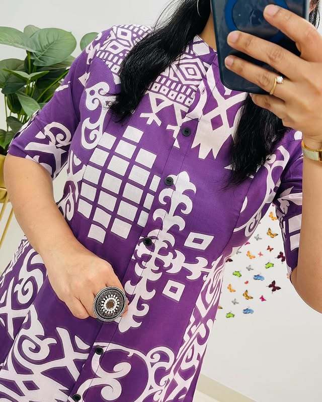 Premium Cotton A-Line Kurti & Pant Co-ord Set – Summer Ethnic Elegance