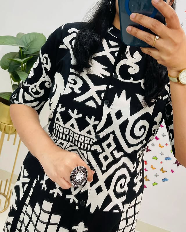 Premium Cotton A-Line Kurti & Pant Co-ord Set – Summer Ethnic Elegance