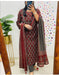 Hand Embroidered Cotton Co-ord Suit Set with Dupatta and Side Detailing