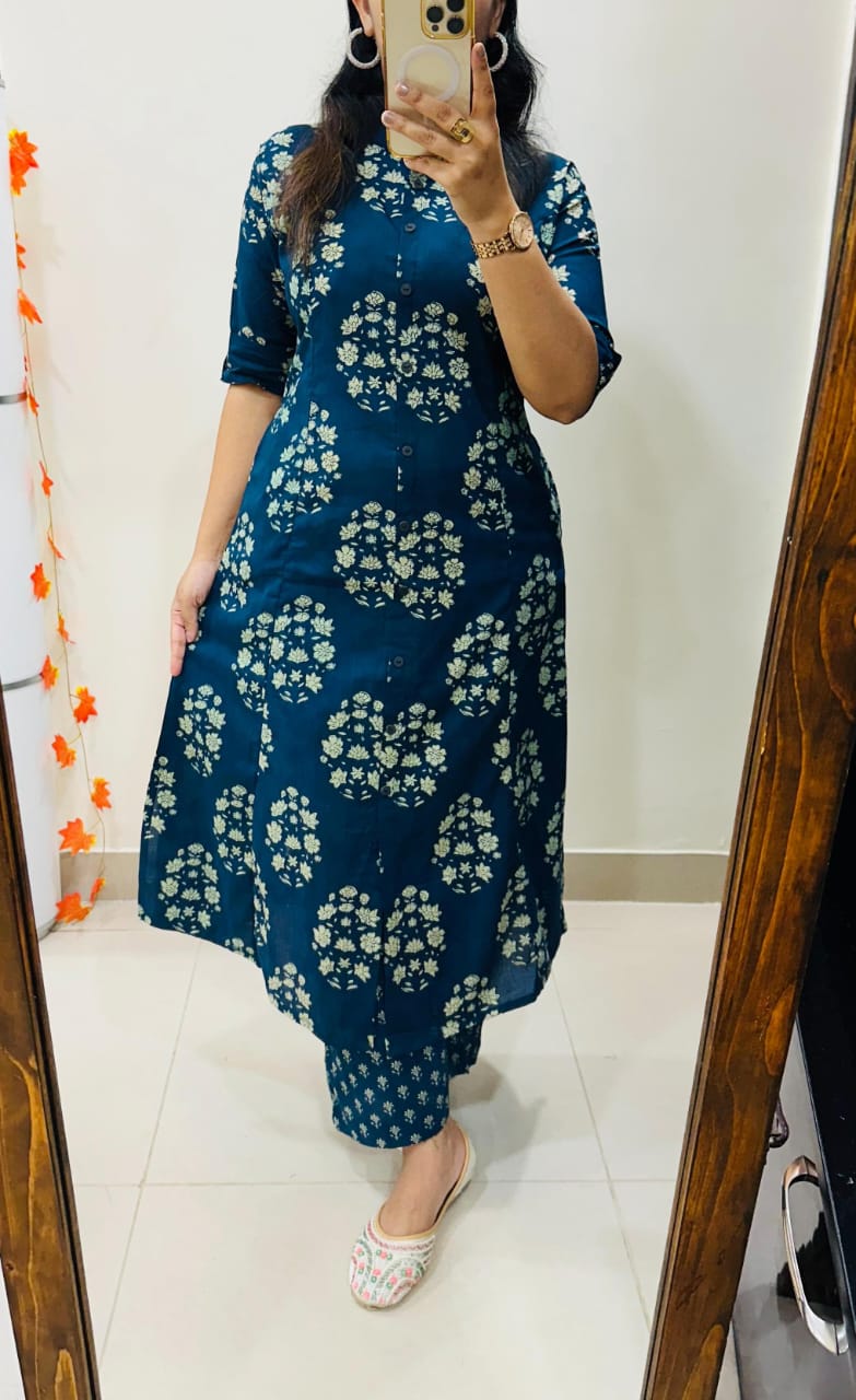Sanganeri Printed Cotton Kurti & Palazzo Co-ord Sets – Summer Style Redefined