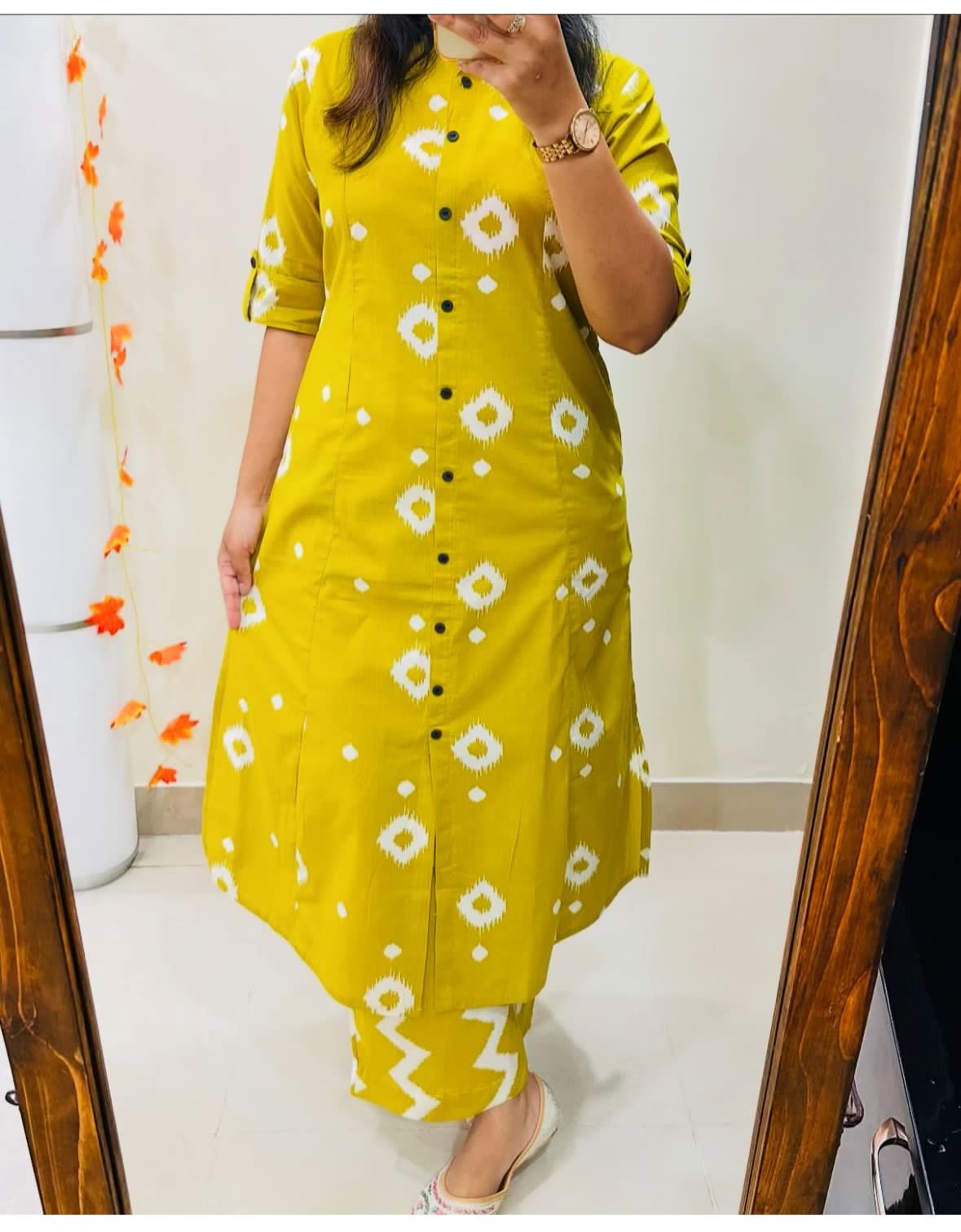 Jaipur Print A-Line Co-ord Set with Side Pocket in Pure Cotton