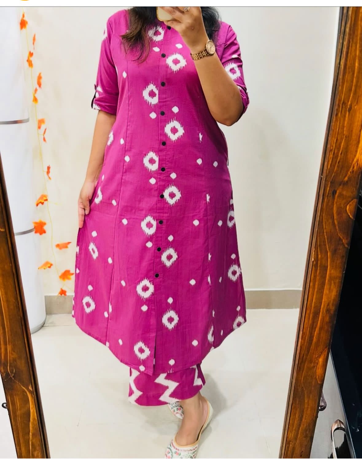 Jaipur Print A-Line Co-ord Set with Side Pocket in Pure Cotton