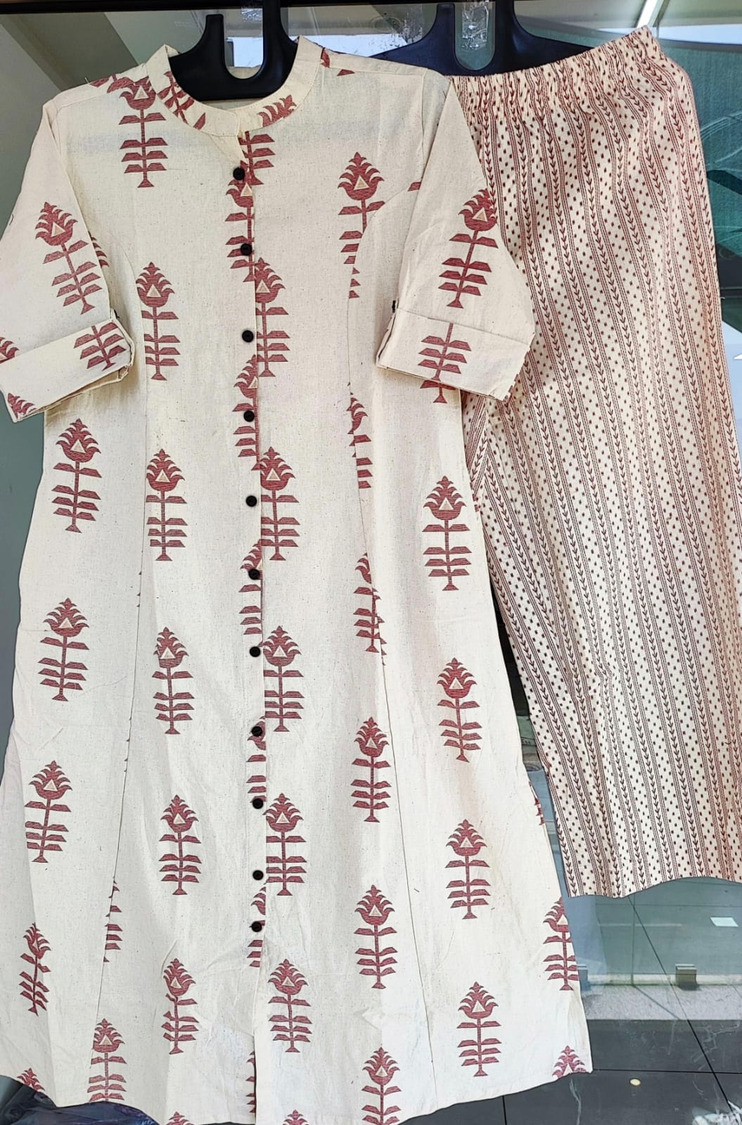 Cotton A-Line Kurti & Pant Co-ord Set – Effortless Summer Style