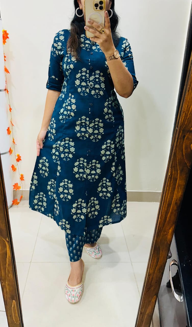 Sanganeri Printed Cotton Kurti & Palazzo Co-ord Sets – Summer Style Redefined