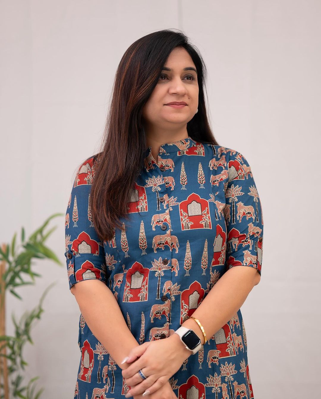 Designer Cotton Co-ord Set with A-Line Kurti and Ankle-Length Pants