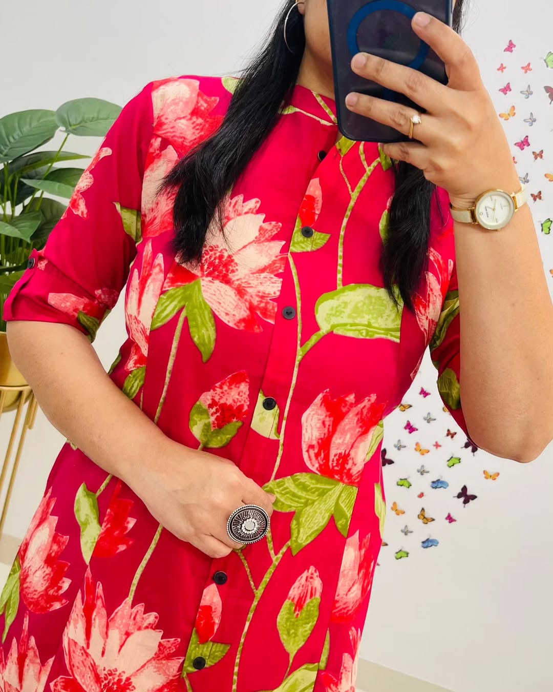 Floral Cotton Kurti Palazzo Co-ord Set – Ethnic Wear for Women