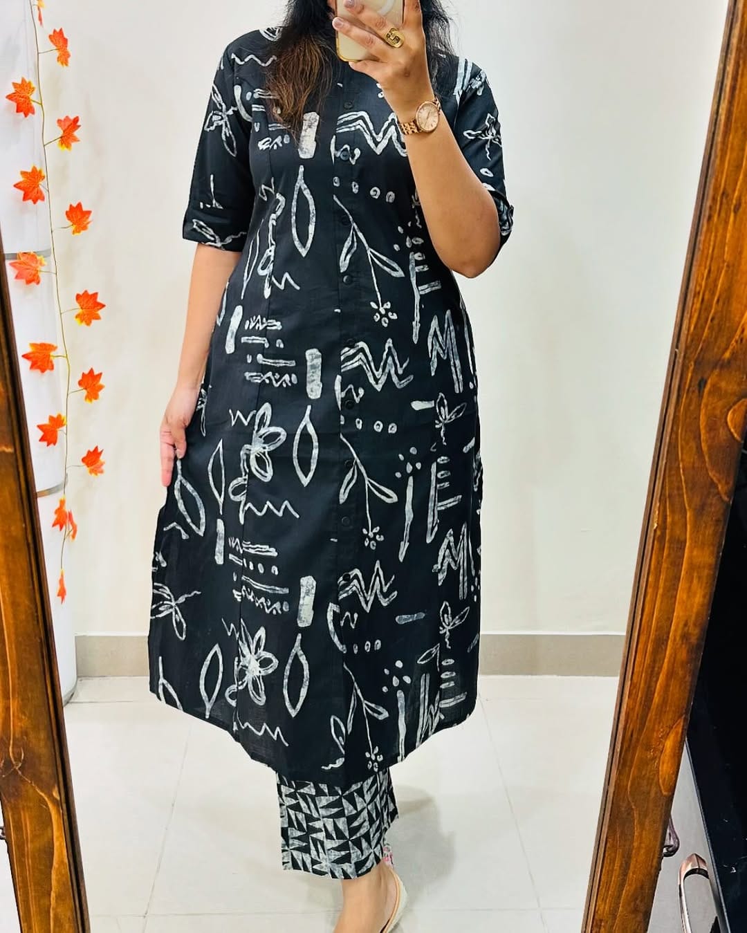 Premium Printed Cotton Kurti & Palazzo Co-ord Set – A-Line Summer Chic