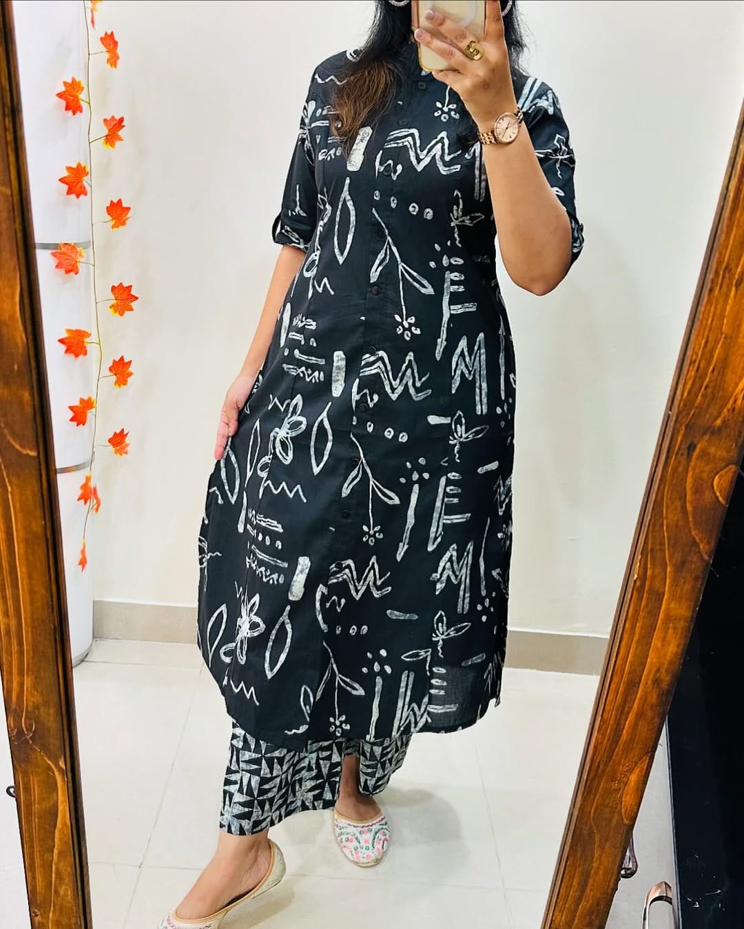 Premium Printed Cotton Kurti & Palazzo Co-ord Set – A-Line Summer Chic