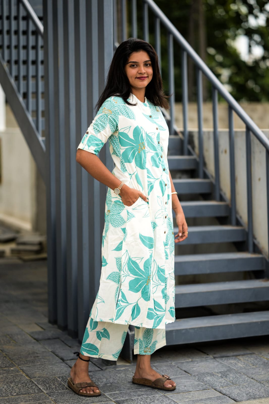 Cotton Kurti Pant Co-ord Set for Women – A-Line Design, Summer Wear