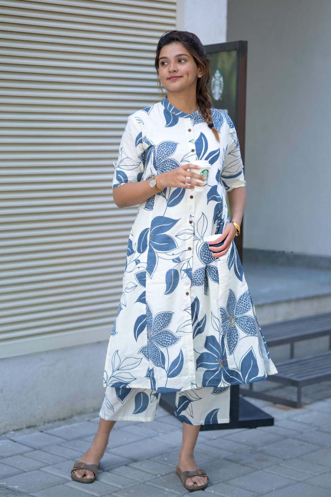 Cotton Kurti Pant Co-ord Set for Women – A-Line Design, Summer Wear