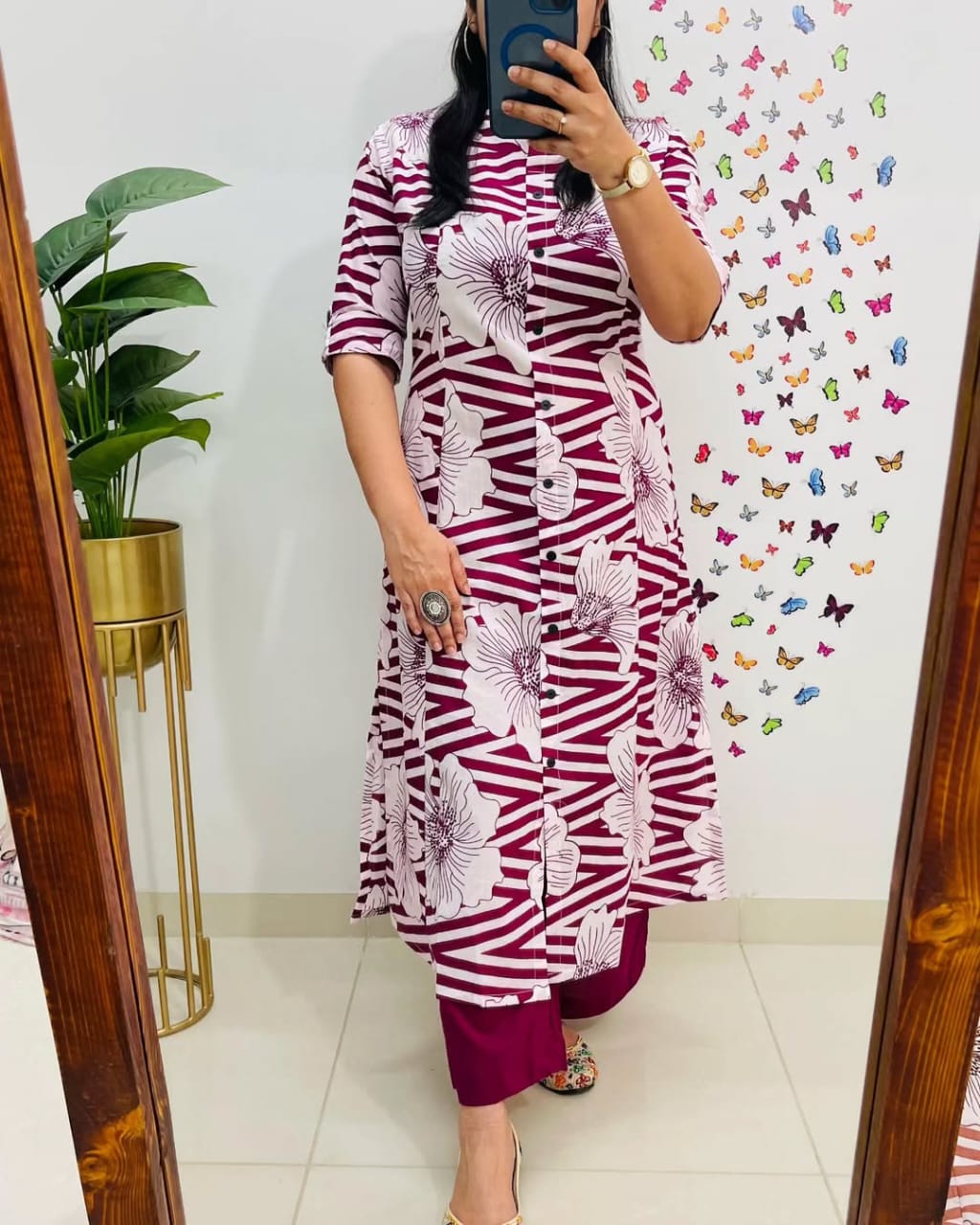 Premium Cotton Kurti Pant Co-ord Set for Women – A-Line Design, Summer Wear