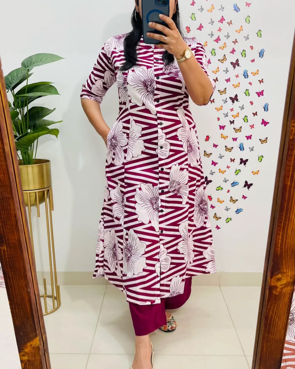 Premium Cotton Kurti Pant Co-ord Set for Women – A-Line Design, Summer Wear