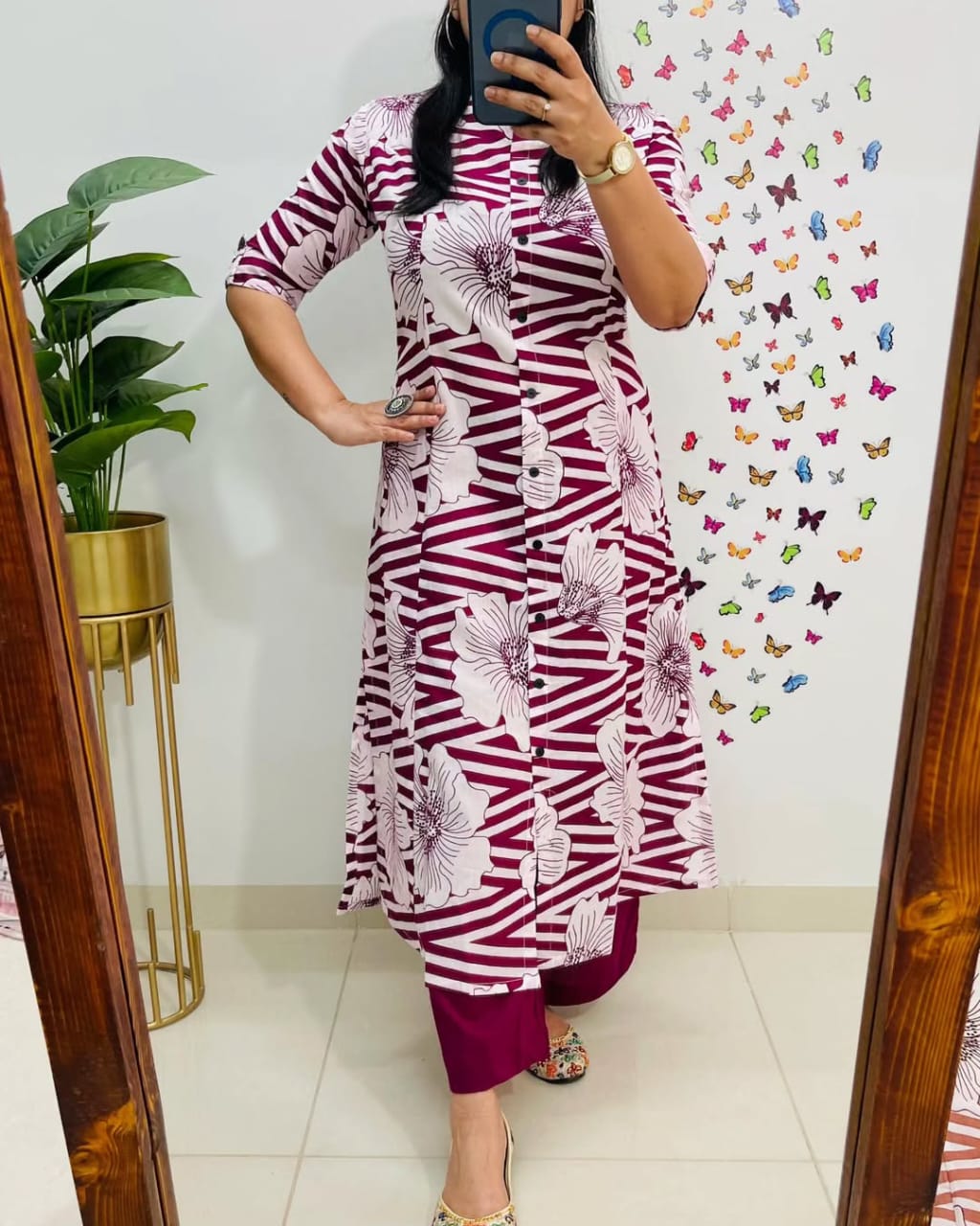 Premium Cotton Kurti Pant Co-ord Set for Women – A-Line Design, Summer Wear